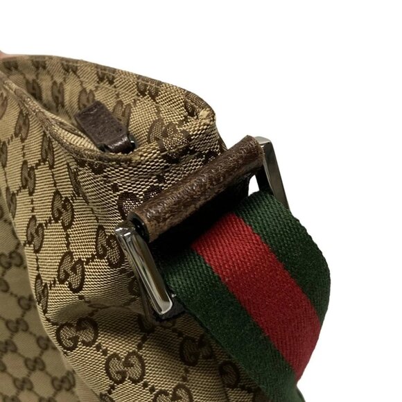 Auth GUCCI GG Pattern, Shelly (Web) 189751 Beige Dark Brown Multi Jacquard - - Picture 4 of 14